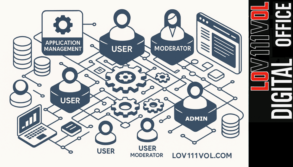 LOV111VOL application management tool – secure access rights system for teams