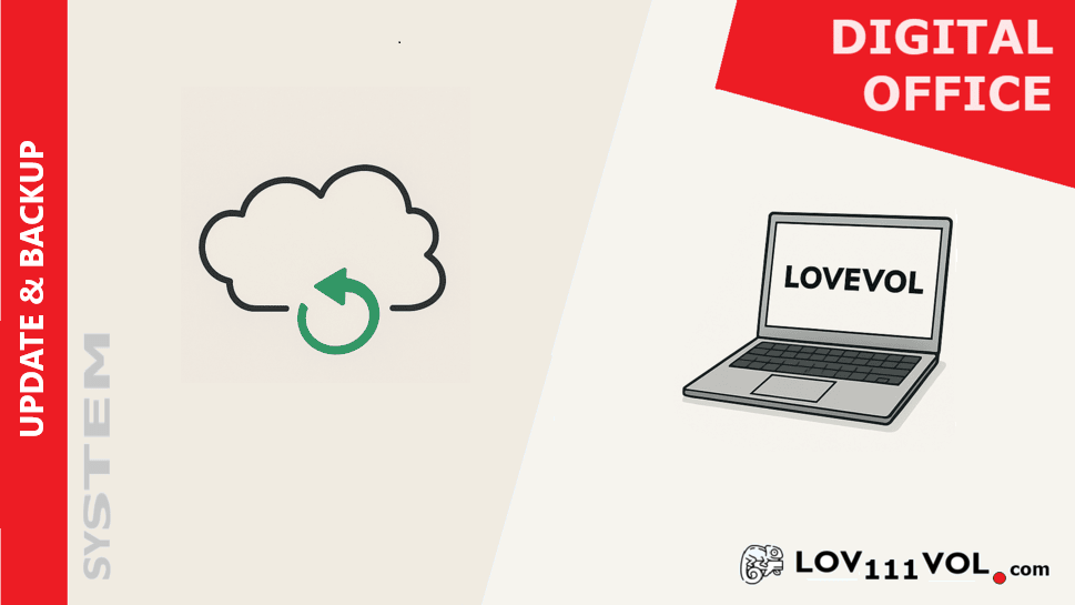 Step-by-step instructions for updating and backing up the LOV111VOL system