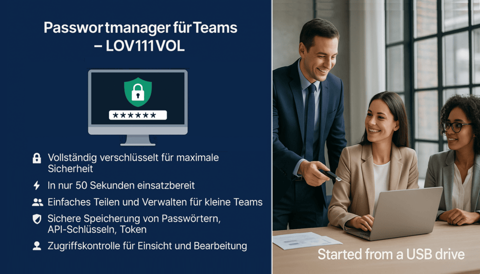 Sichere Passwortverwaltung für Teams mit der LOV111VOL-Anwendung