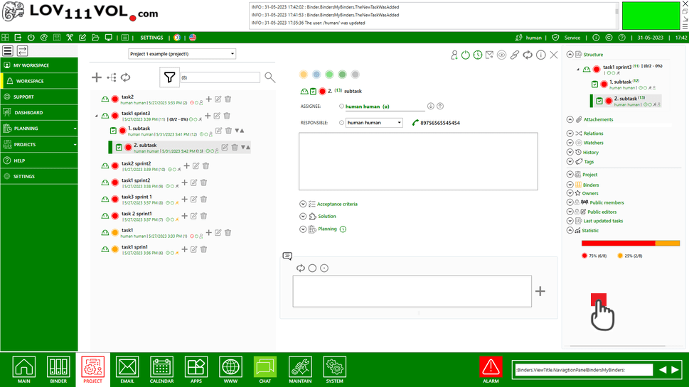 LOV111VOL Scrum and Kanban Project Management Software