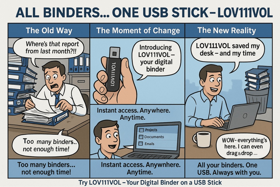 All your binders on one USB stick with LOV111VOL digital binder