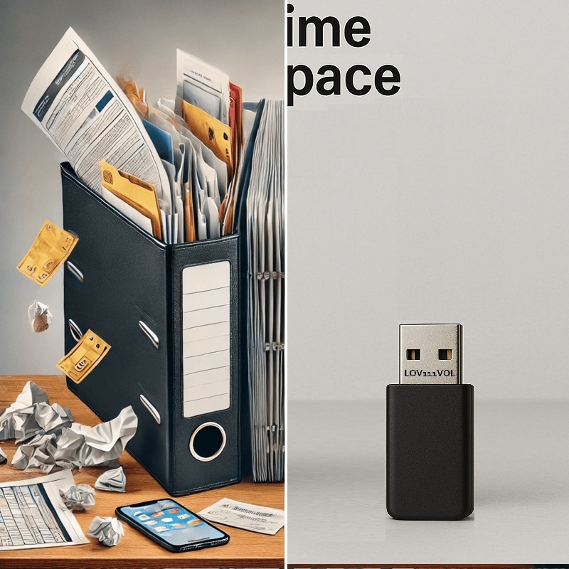 Digital binder on USB stick as an alternative to physical binders – LOV111VOL