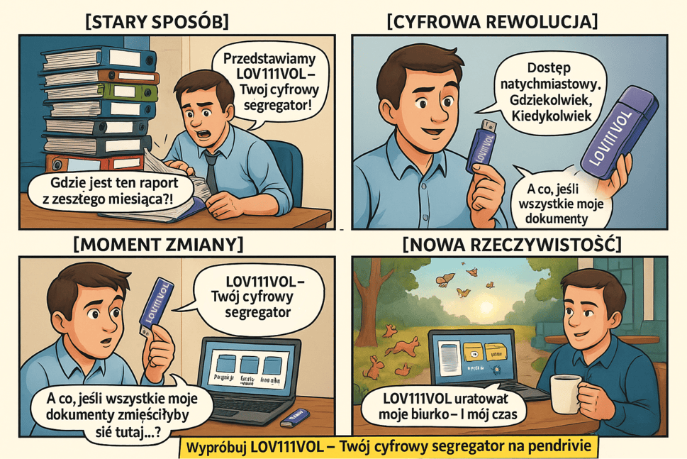 Wszystkie Twoje segregatory na jednym pendrive z cyfrowym segregatorem LOV111VOL
